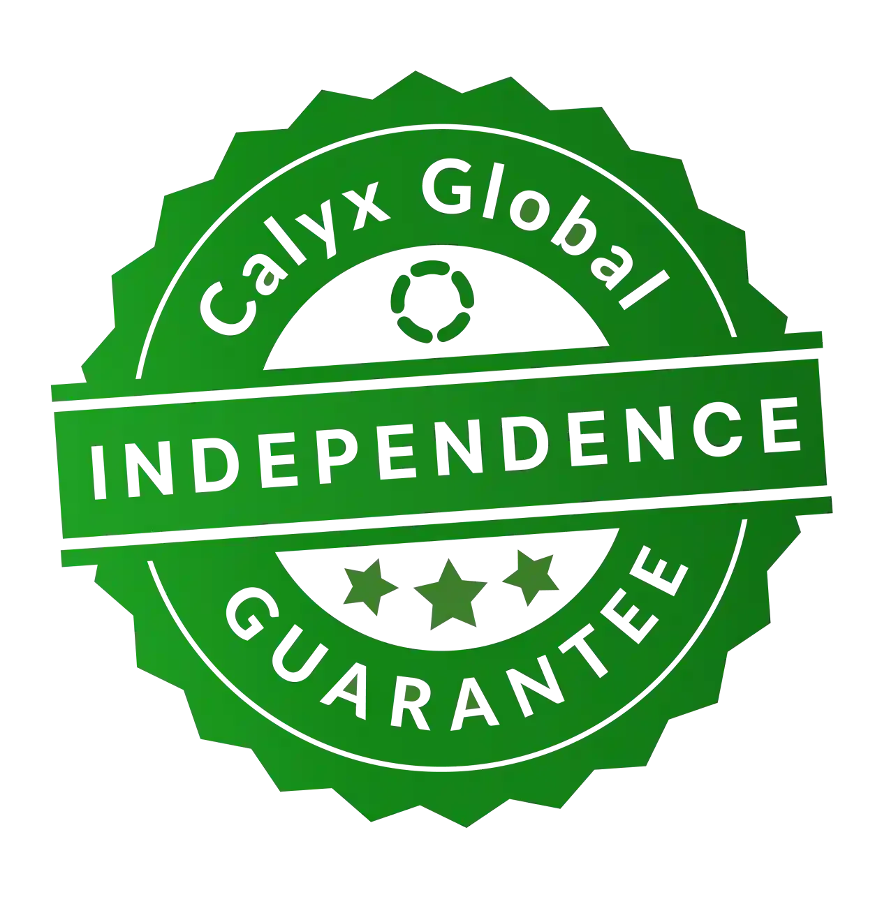 Calyx Global Independence Guarantee badge